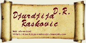 Đurđija Rašković vizit kartica